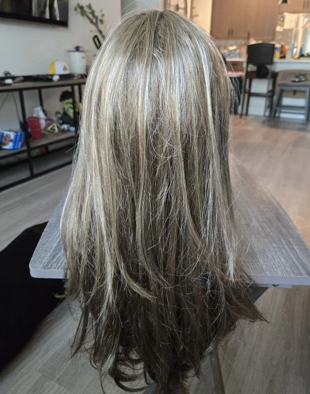 R&B Collection Straight Hair With Bangs Synthetic Wig Light Brown/blonde